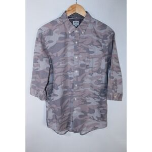 Edwin Men's Large Multicolor Camo Half Sleeve Button Down Shirt